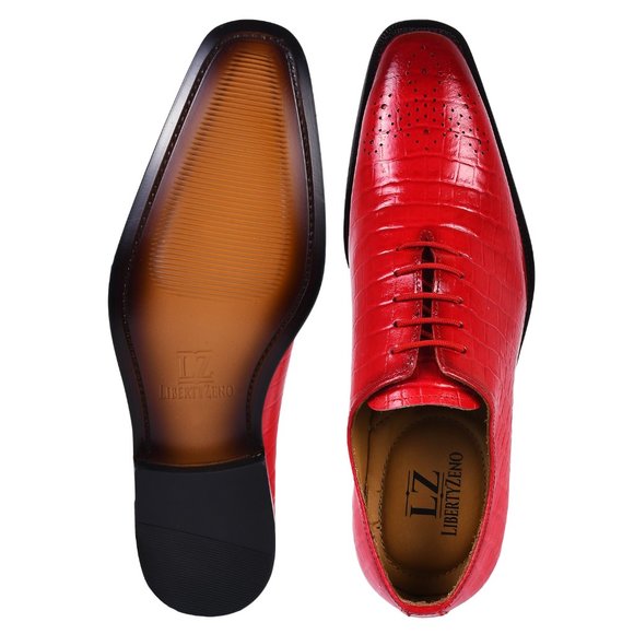 Leather Oxford Style Dress Shoes main image 5
